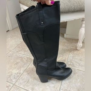 Black knee high boots